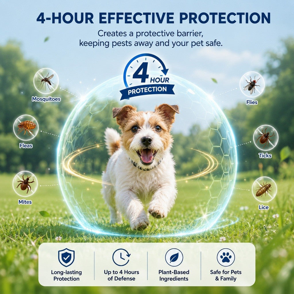 Kopipets Outdoor Pet Repellent Protective Spray 300ml｜Natural Plant Essential Oils, Full-Body Protection for Pets