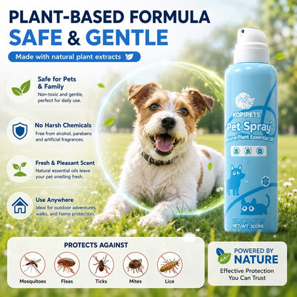 Kopipets Outdoor Pet Repellent Protective Spray 300ml｜Natural Plant Essential Oils, Full-Body Protection for Pets