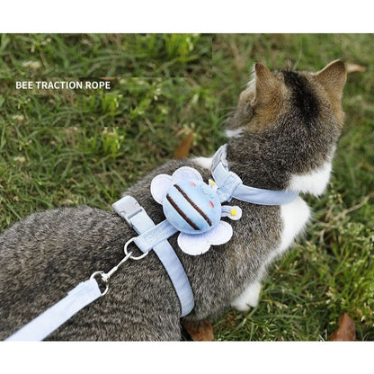 Kopipets Bee-Themed Dog Harness and Leash Set, Adjustable Vest Harness for Walking Small to Medium Breed Dogs