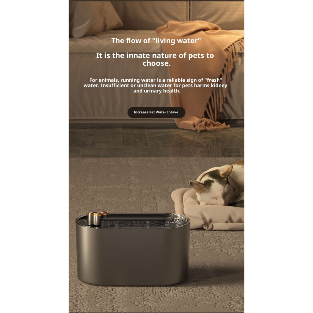 Kopipets Smart Pet Water Fountain 3000ml Automatic Circulating Filter, Quiet Pump, Flowing Oxygen Water