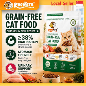 KOPIPETS  Cat Food Chicken & Fish 38% Protein 300g