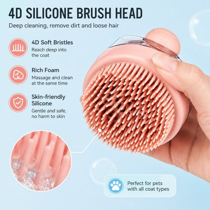 Kopipets 2-in-1 Pet Bath Brush for Cats & Dogs