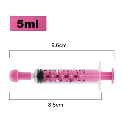Kopipets Pet Feeding Syringe - Colorful Plastic Medicine Dispenser for Cats/Dogs (5ml/10ml)