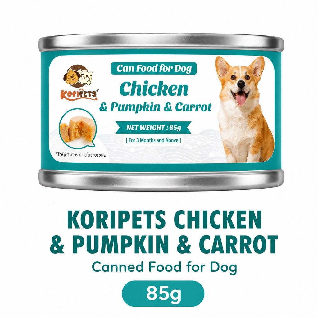 Kopipets Dog Wet Food 85g Chicken Mousse Chicken Pumpkin Carrot Complete & Balanced Dog Can Food
