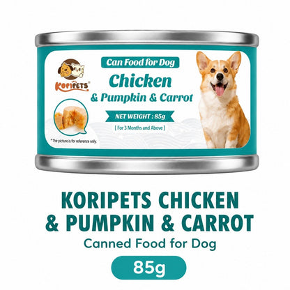 Kopipets Dog Wet Food 85g Chicken Mousse Chicken Pumpkin Carrot Complete & Balanced Dog Can Food