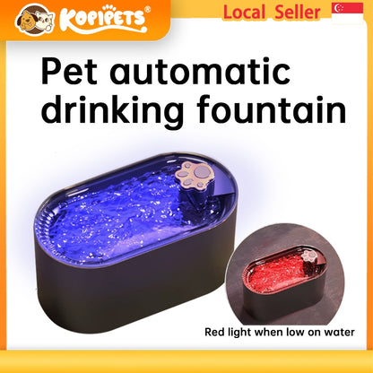Kopipets Smart Pet Water Fountain 3000ml Automatic Circulating Filter, Quiet Pump, Flowing Oxygen Water