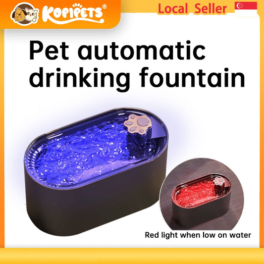 Kopipets Smart Pet Water Fountain 3000ml Automatic Circulating Filter, Quiet Pump, Flowing Oxygen Water