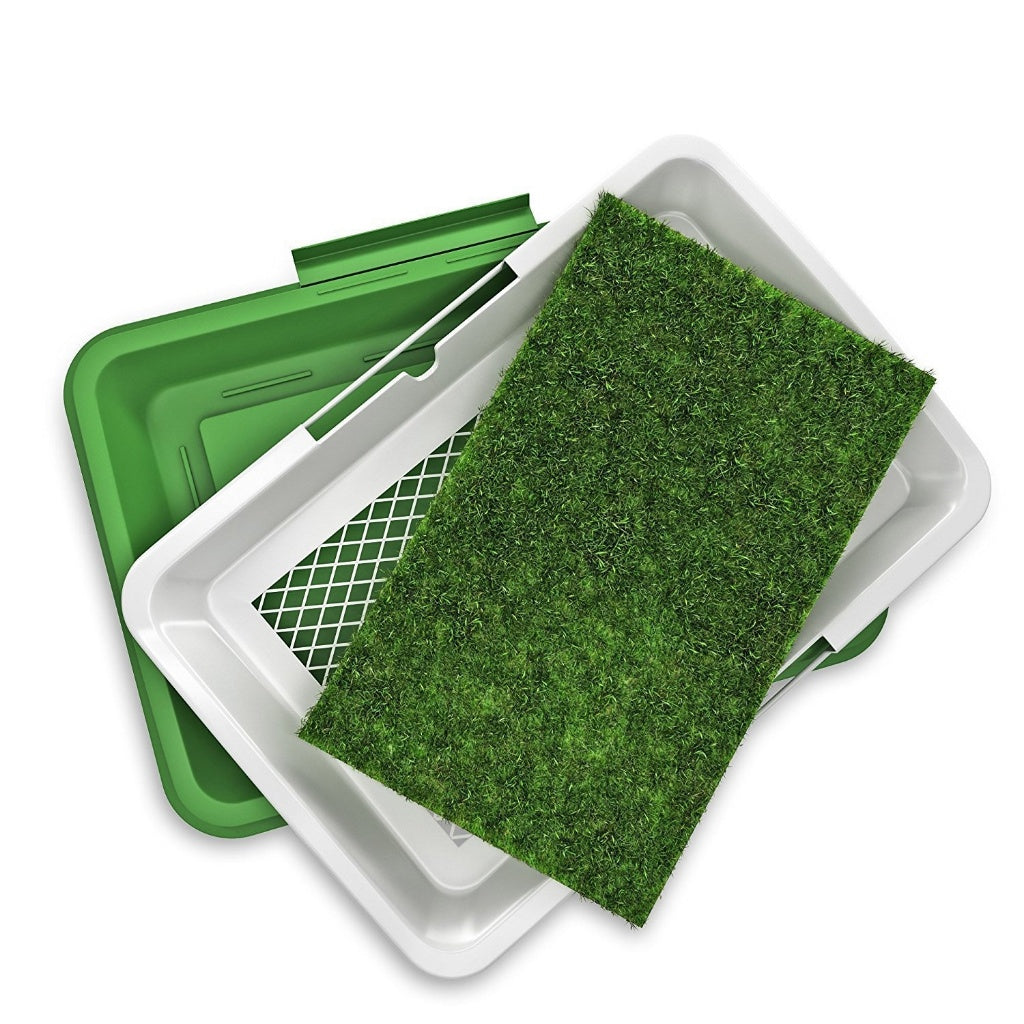 Koipets Pet Grass Toilet Large Dog Potty with Detachable Grid, Flip Cover & Easy Cleaning Design