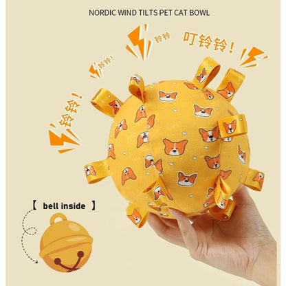 Kopipets Squeaky Dog Toy Ball - Durable Plush Chew Ball for Small Dogs (Poodles, Corgis) | Energy-Burning Fetch