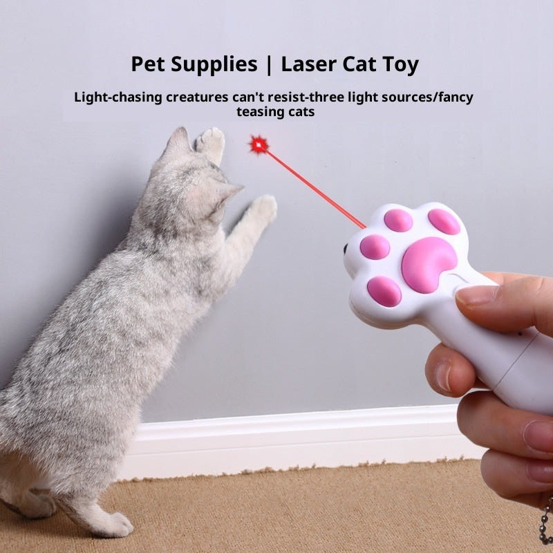 Kopipets USB Laser Cat Toy Multi-Pattern Cat Paw Laser Pointer, Infrared & RGB Lights, Fun Cat Play