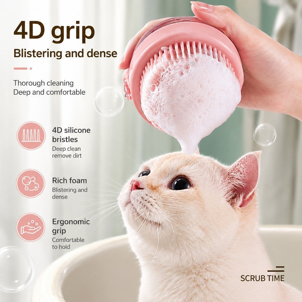 Kopipets 2-in-1 Pet Bath Brush for Cats & Dogs