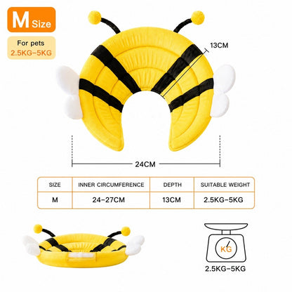 KOPIPETS Soft Elizabeth Collar for Cats & Dogs Bee Recovery Cone Anti Lick Anti Bite Pet Protective Collar