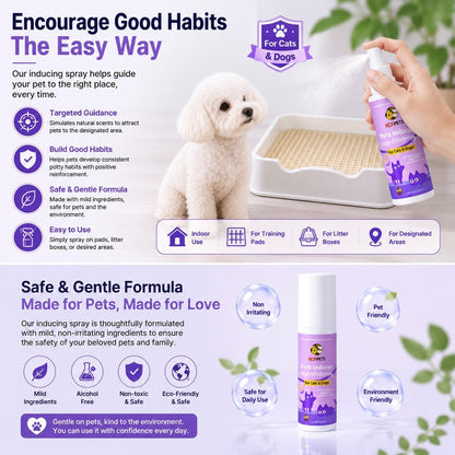 KOPIPETS 100ml Pet Inducer Spray – Beginner-Friendly & Easy Training, High Efficiency Toilet Trainer for Cats & Dogs