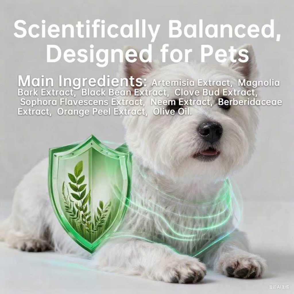 KOPIPETS 200ml Herbal Pets Care Multi Effect Lotion Antibacterial,Anti-Itch,and Mite Removal for Cats & Dogs