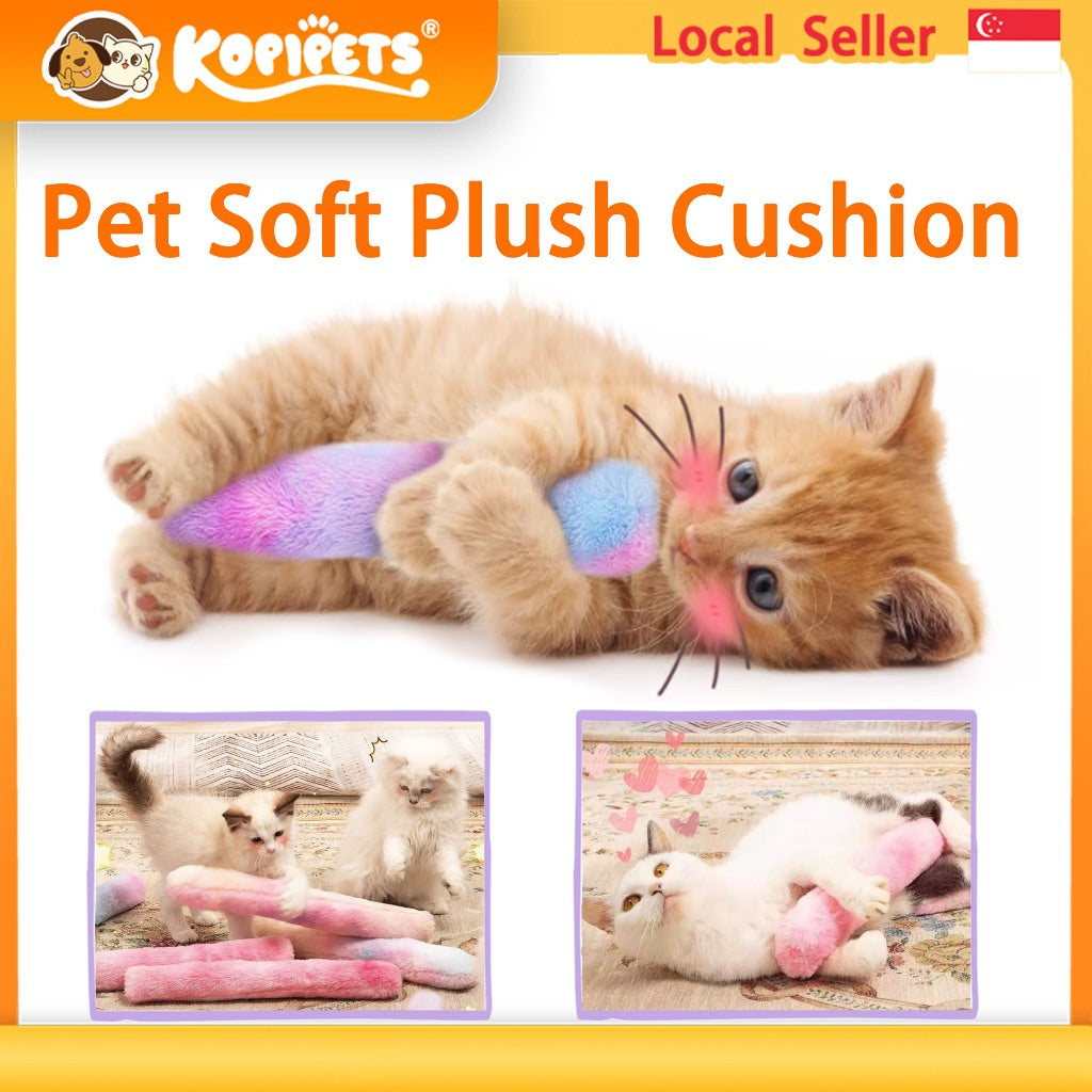 Kopipets Plush Catnip Cat Pillow Toy Soft Chew Kick Toy for Cats Matatabi Boredom Relief Dental Play