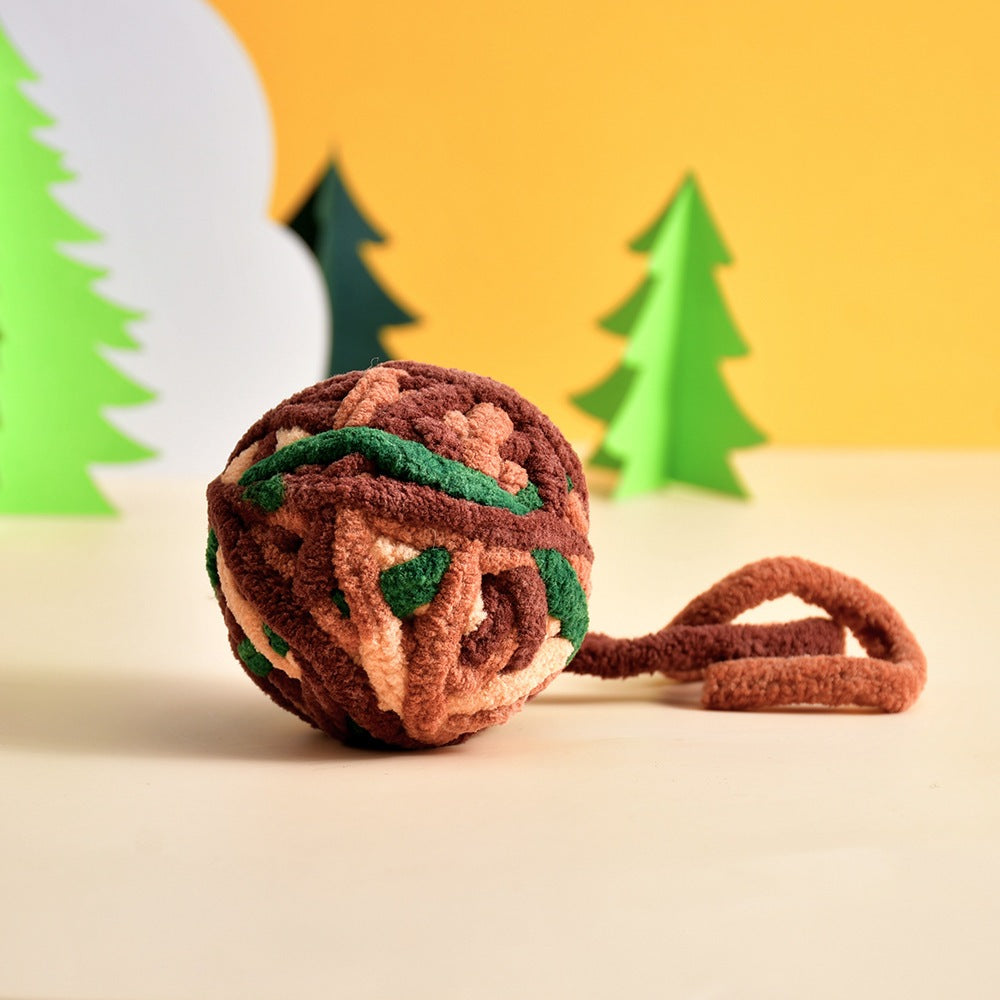 Kopipets Hand-Knitted Cat Toys - Colorful Chew-Proof Yarn Balls for Playful Cats