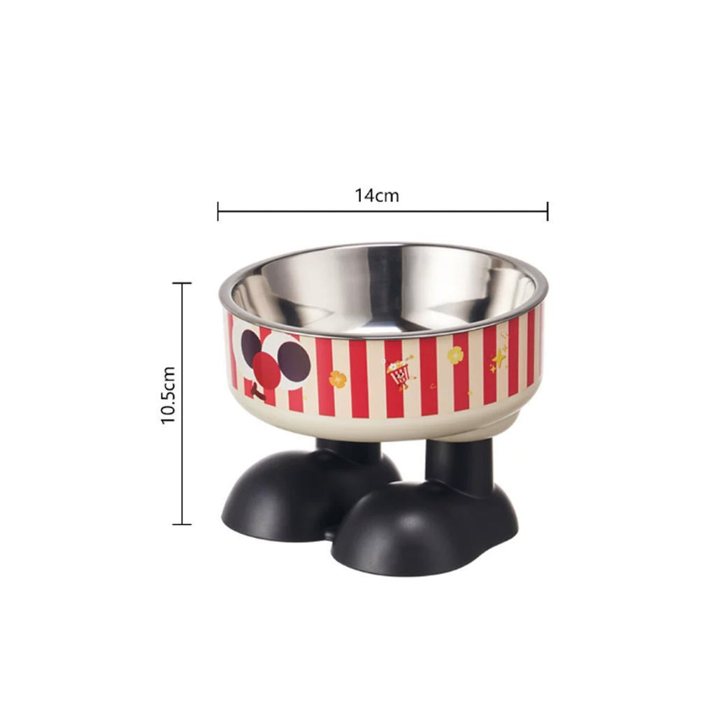 Kopipets Adjustable Elevated Pet Bowl Stand Anti-Tip Stainless Steel Dog Cat Feeding Table Neck Protection Set