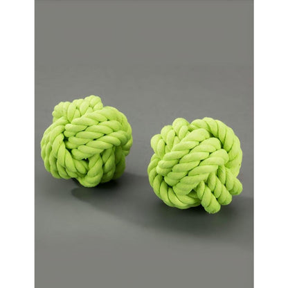 Kopipets Durable Cotton Rope Ball Dog Toy Chew Knot Ball for Puppies Teething Boredom Relief Training