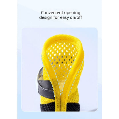 Kopipets Dog Shoes Summer Breathable Mesh Non-Slip Wear-Resistant Soft Sole Outdoor Pet Paw Protectors
