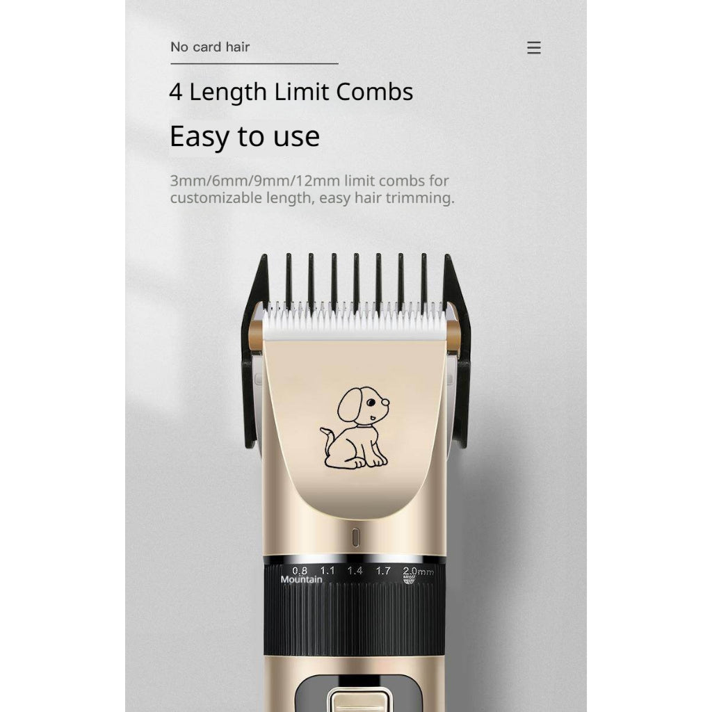Kopipets Pet Hair Clipper Electric Grooming Shaver for Dog Cat Rabbit Low Noise Rechargeable Trimmer
