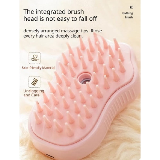 Kopipets Electric Pet Spray Brush Cat Dog Grooming Massage Bath Comb Rechargeable