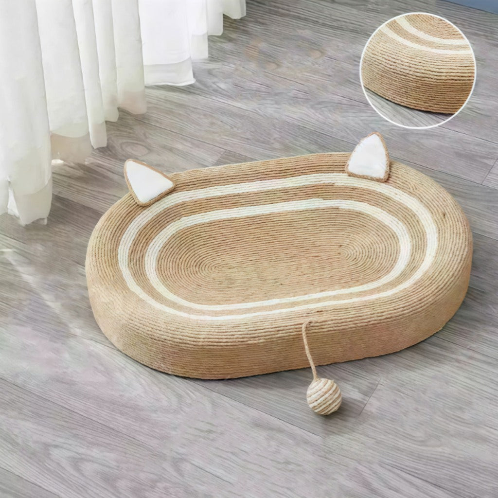 Kopipets Large Sisal Cat Scratcher Bed Bowl Durable Cat Scratch Board Nest Anti-Shed Claw Grinding Toy