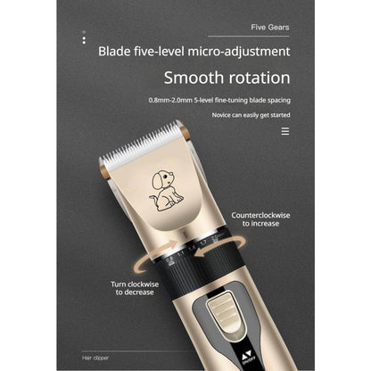 Kopipets Pet Hair Clipper Electric Grooming Shaver for Dog Cat Rabbit Low Noise Rechargeable Trimmer