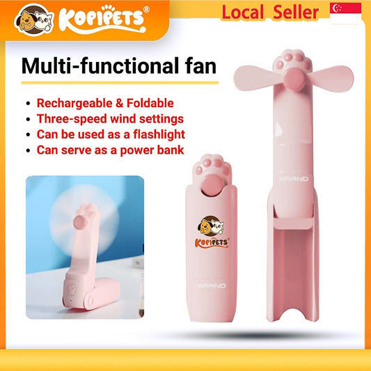 Kopipets - 3 in 1 Cute Foldable Mini Fan