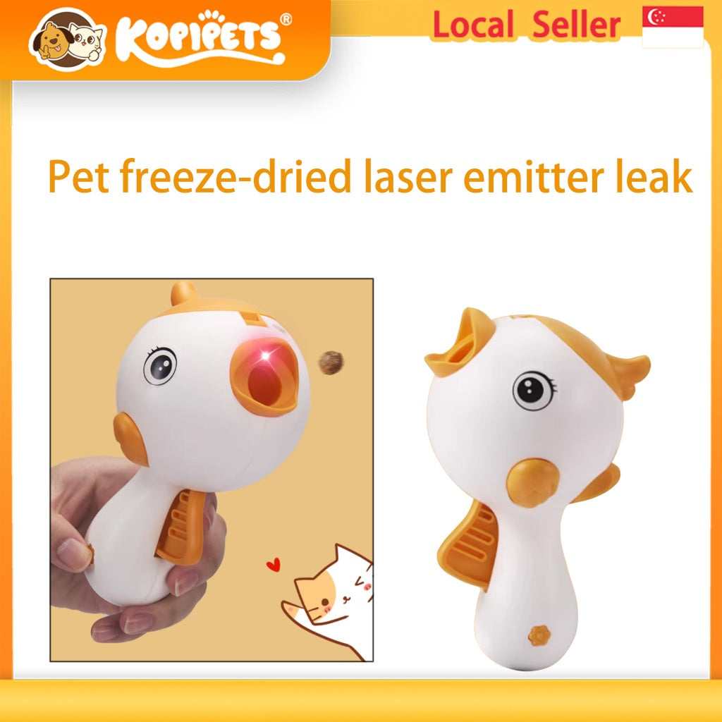 Kopipets Interactive Cat Toy Food Launcher Laser Teaser Pet Treat Dispenser Training Play Entertainment Device