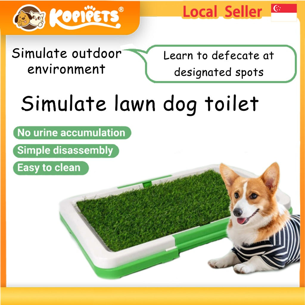 Koipets Pet Grass Toilet Large Dog Potty with Detachable Grid, Flip Cover & Easy Cleaning Design