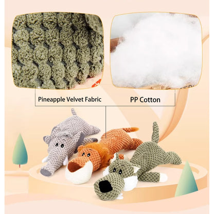 Plush Squeaky Dog Toy Durable Chew Toy for Puppy Teddy Shiba Pomeranian Boredom Relief Sleep
