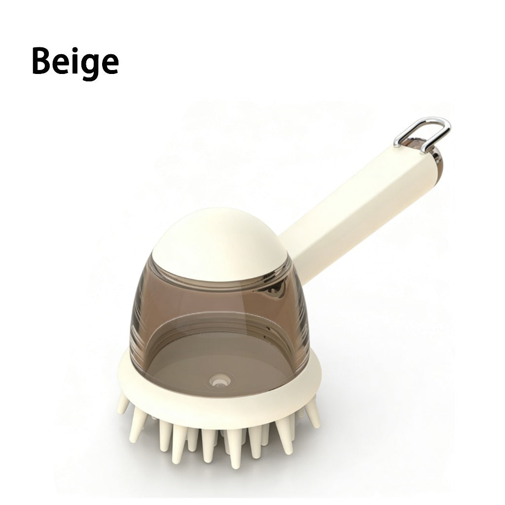 Kopipets Pet Bath Brush Shampoo Dispenser Silicone Massage Brush for Dogs Cats Deep Clean Grooming Tool