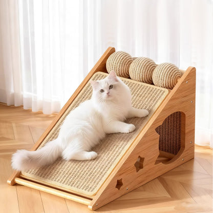 Kopoipets Vertical Sisal Cat Scratcher Board Wall Leaning Cat Scratch Pad Durable Cat Claw Toy Anti-Shed