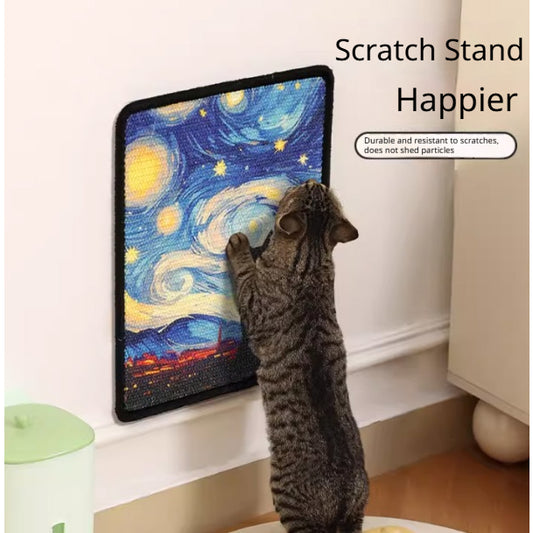 Kopipets Sisal Cat Scratching Board Vertical Wall-Mount Durable Multi-Purpose Cat Toy Scratch Pad Pet Supplies