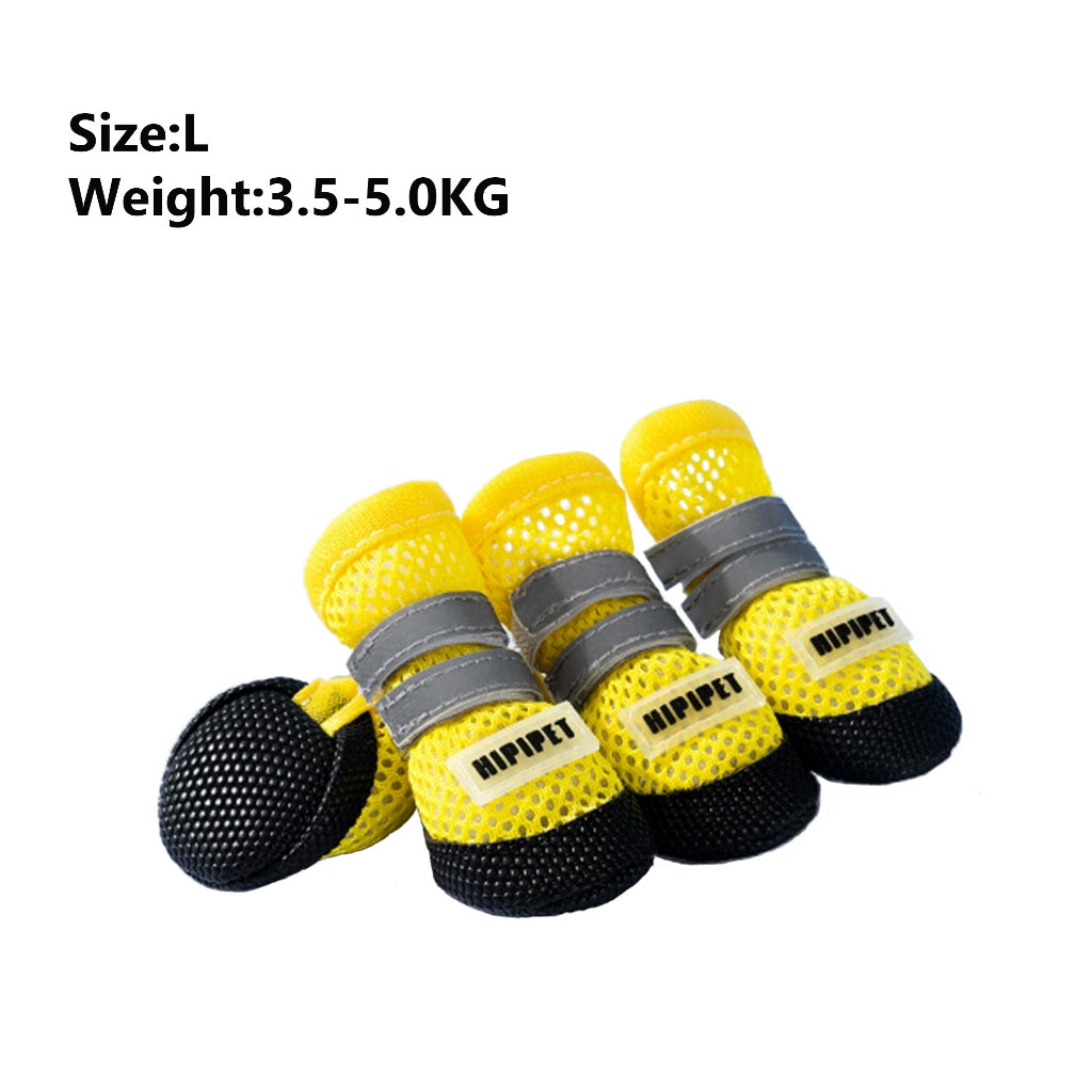 Kopipets Dog Shoes Summer Breathable Mesh Non-Slip Wear-Resistant Soft Sole Outdoor Pet Paw Protectors