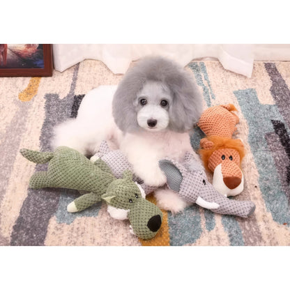 Plush Squeaky Dog Toy Durable Chew Toy for Puppy Teddy Shiba Pomeranian Boredom Relief Sleep