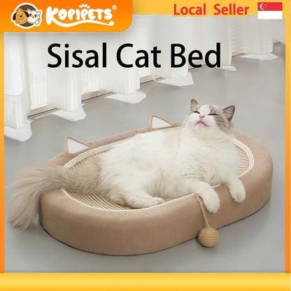 Kopipets Large Sisal Cat Scratcher Bed Bowl Durable Cat Scratch Board Nest Anti-Shed Claw Grinding Toy