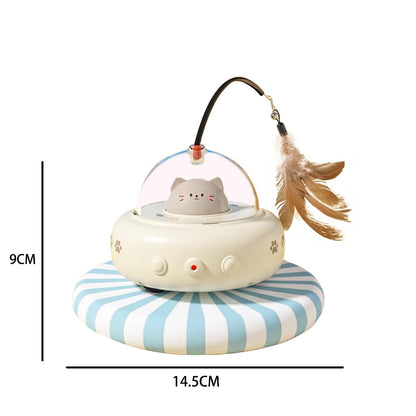 Kopipets Smart Automatic Cat Toy Interactive Laser Feather Self Play Pet Toy