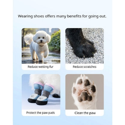 Kopipets Dog Shoes Summer Breathable Mesh Non-Slip Wear-Resistant Soft Sole Outdoor Pet Paw Protectors