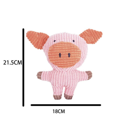 Kopipets Durable Squeaky Plush Dog Toy for Puppies Chew Teething Toy Small Medium Dogs Boredom Relief