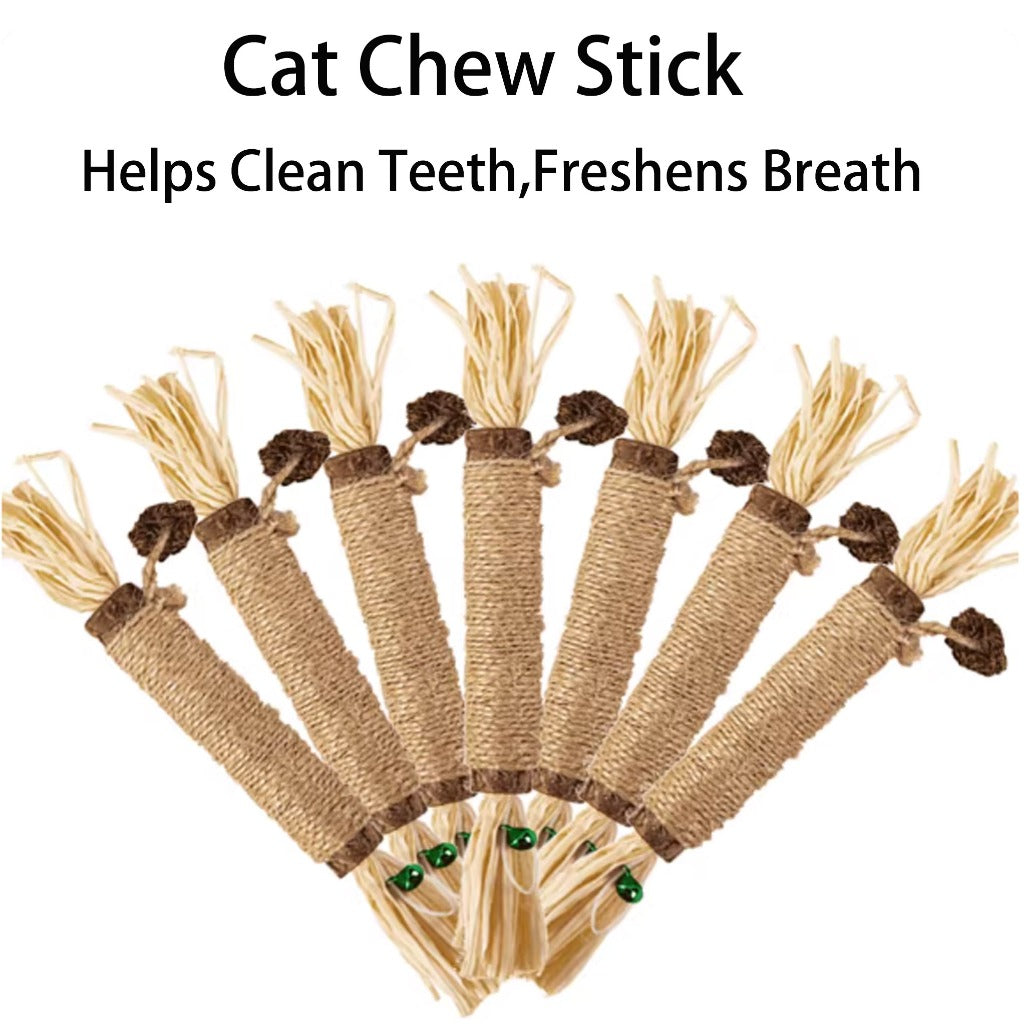 Kopipets Natural Cat Chew Stick Matatabi Catnip Rope Dental Toy for Kittens Teeth Cleaning Boredom Relief