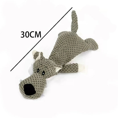 Plush Squeaky Dog Toy Durable Chew Toy for Puppy Teddy Shiba Pomeranian Boredom Relief Sleep