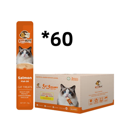 Kopipets 30pcs Value Pack Creamy Cat Treats Cats Love It Tuna|Salmon|Chicken High Protein Halal Certified