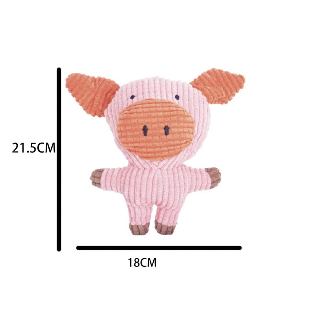 Kopipets Durable Squeaky Plush Dog Toy for Puppies Chew Teething Toy Small Medium Dogs Boredom Relief
