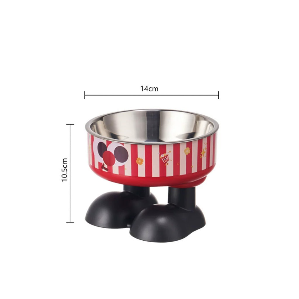 Kopipets Adjustable Elevated Pet Bowl Stand Anti-Tip Stainless Steel Dog Cat Feeding Table Neck Protection Set
