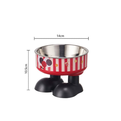Kopipets Adjustable Elevated Pet Bowl Stand Anti-Tip Stainless Steel Dog Cat Feeding Table Neck Protection Set