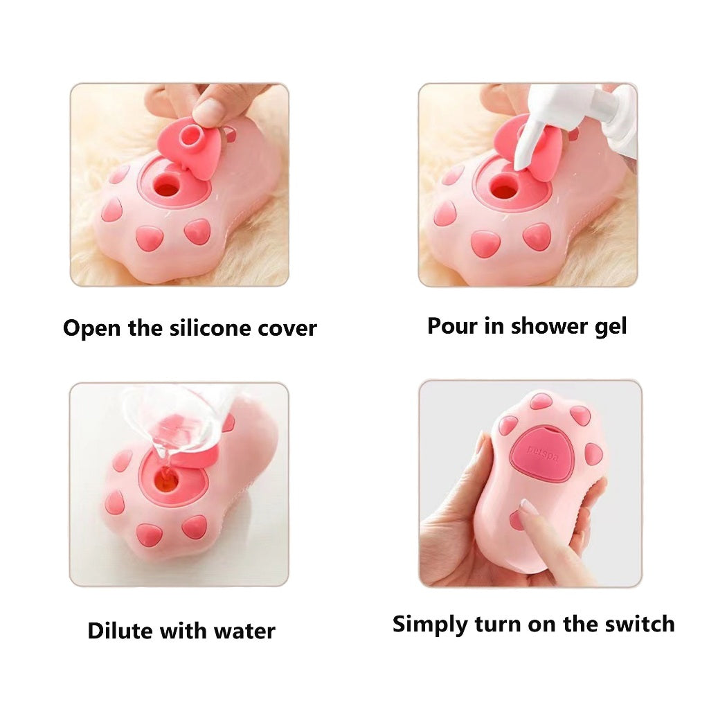 Kopipets Electric Pet Spray Brush Cat Dog Grooming Massage Bath Comb Rechargeable