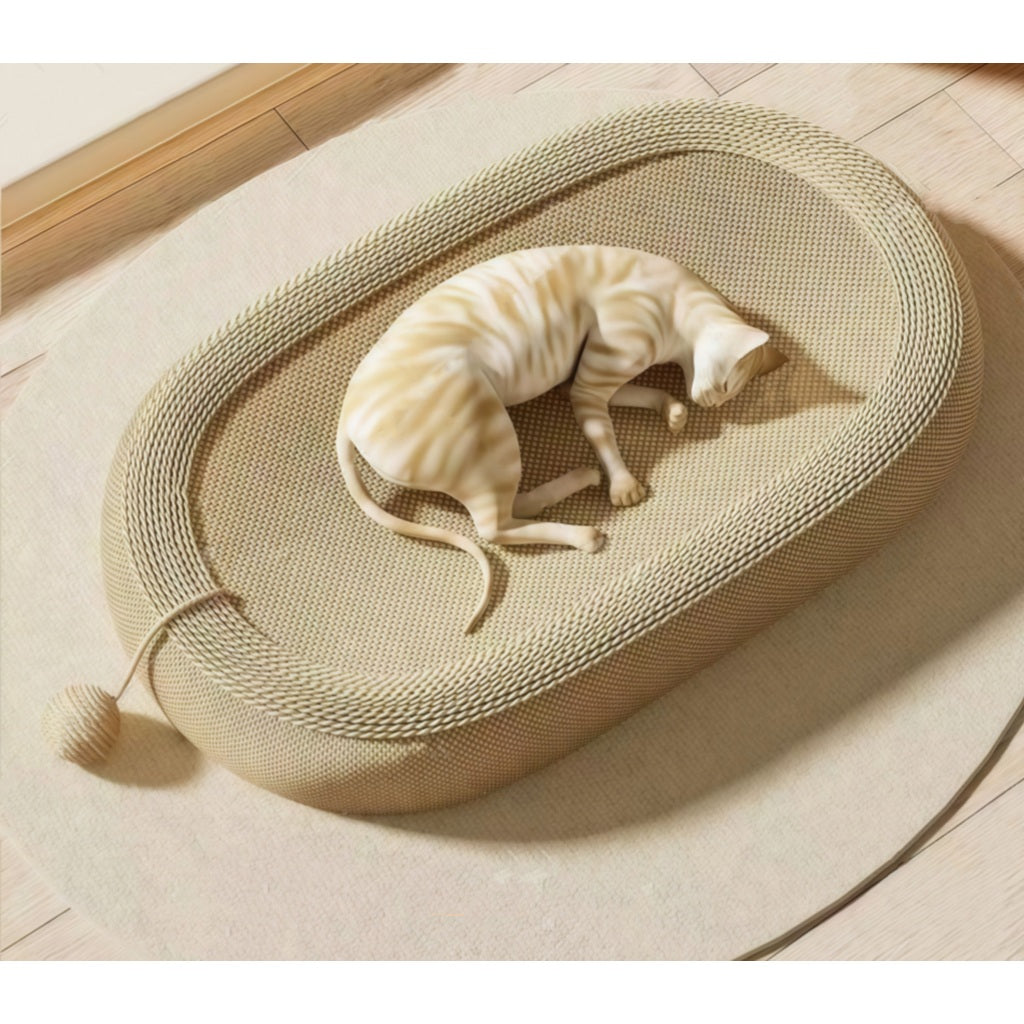 Kopipets Large Sisal Cat Scratcher Bed Bowl Durable Cat Scratch Board Nest Anti-Shed Claw Grinding Toy