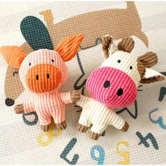 Kopipets Durable Squeaky Plush Dog Toy for Puppies Chew Teething Toy Small Medium Dogs Boredom Relief