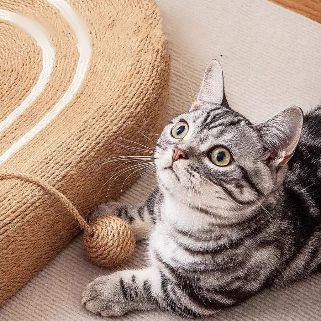 Kopipets Large Sisal Cat Scratcher Bed Bowl Durable Cat Scratch Board Nest Anti-Shed Claw Grinding Toy
